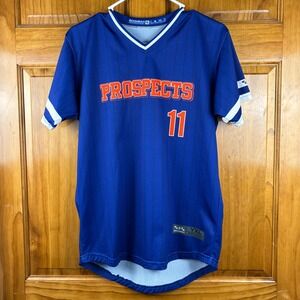 Boombah Prospects Youth YXL Baseball Jersey Blue Pinstripe Number 11 Size